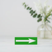 全体のポイント – 緑、白、グレー スキニー名刺 (スタンド正面)