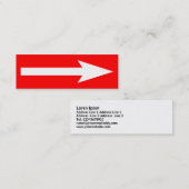 全体のポイント – 赤と白 スキニー名刺 (正面/裏面)