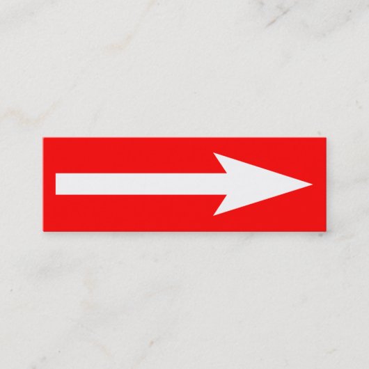 全体のポイント – 赤と白 スキニー名刺 (正面)