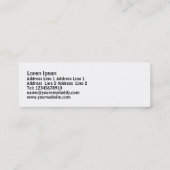 全体のポイント – 赤と白 スキニー名刺 (裏面)