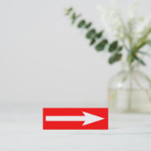 全体のポイント – 赤と白 スキニー名刺 (スタンド正面)