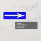 全体のポイント – 青、白、グレー スキニー名刺 (正面/裏面)