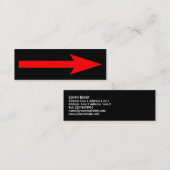 全体のポイント – 黒と赤 スキニー名刺 (正面/裏面)