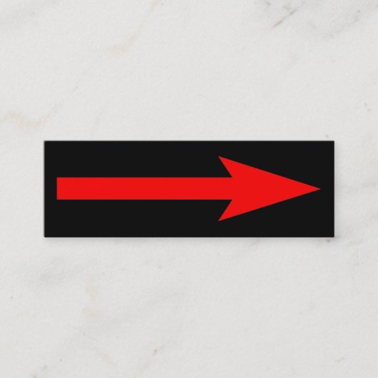 全体のポイント – 黒と赤 スキニー名刺 (正面)