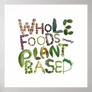 全体の食品は主に植物ベース – 健康食べな食品のRe ポスター