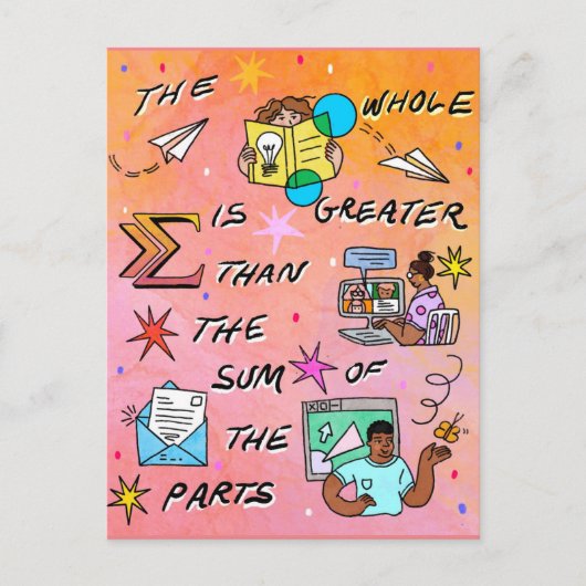 全体は部分素晴らし22の合計より ポストカード (正面)