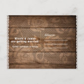 全体写真 ラスティック モダン ウッド & レース セーブ ザ デート 案内ポストカード (裏面)