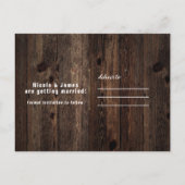 全体写真 ラスティック モダン ダークウッド セーブ・ザ・デート 案内ポストカード (裏面)