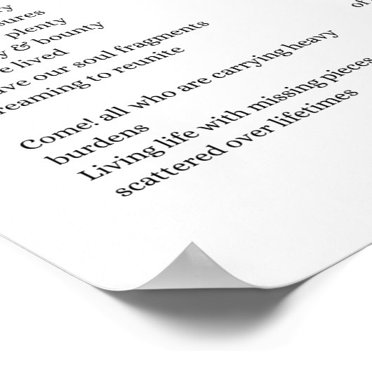 全体性ソウル自己愛の詩のポスターのウォールアート ポスター (角)