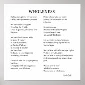 全体性ソウル自己愛の詩のポスターのウォールアート ポスター (正面)