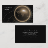 全体的なコンピュータ財政の名刺の金ゴールド 名刺 (正面/裏面)