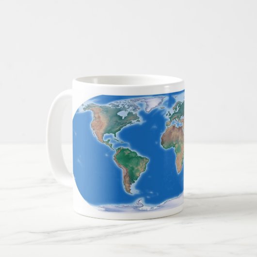 全体的なコーヒーカップの世界地図 コーヒーマグカップ (正面左)
