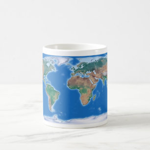 全体的なコーヒーカップの世界地図 コーヒーマグカップ
