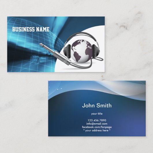 全体的なコールセンターか販売サポート名刺 名刺 (正面/裏面)