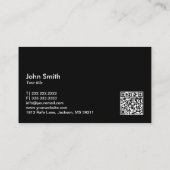 全体的なデジタル指のTouch QRコード 名刺 (裏面)
