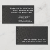 全体的なマーケティングの世界の地球のクラシックで黒い基本 名刺 (正面/裏面)