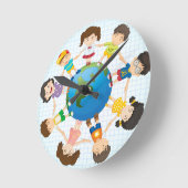 全体的な多様性 ラウンド壁時計 (傾斜)