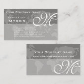 全体的な専門のエレガントなモノグラムの世界地図 名刺 (正面/裏面)