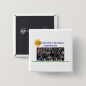 全体的な糖尿病性の認識度 缶バッジ (正面&裏面)