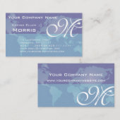 全体的な販売および販売の青い世界地図 名刺 (正面/裏面)