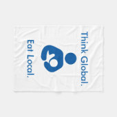 全体的考えて下さい。 支部を食べて下さい。 BFing前向きな毛布 フリースブランケット (正面(横))