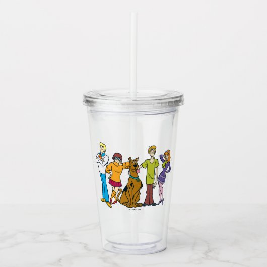 全体集団14 Mystery Inc アクリルタンブラー (正面)