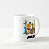 全体集団14 Mystery Inc |名前の追加 コーヒーマグカップ (正面右)