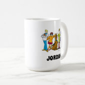 全体集団14 Mystery Inc |名前の追加 コーヒーマグカップ (正面右)