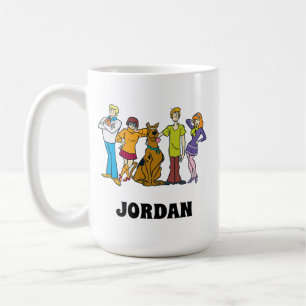 全体集団14 Mystery Inc 名前の追加 コーヒーマグカップ