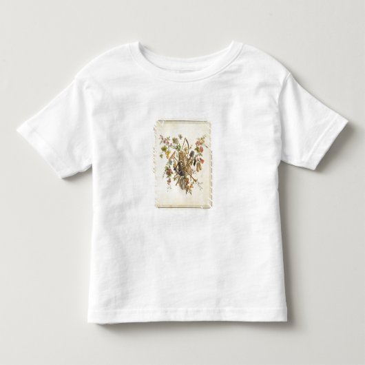 「全作品contenant国連からの庭の織物のデザイン、 トドラーTシャツ (正面)