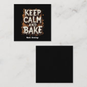 全保てのパン屋のおもしろいレシピを焼く スクエア名刺 (正面/裏面)