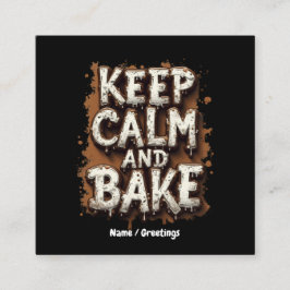 全保てのパン屋のおもしろいレシピを焼く スクエア名刺