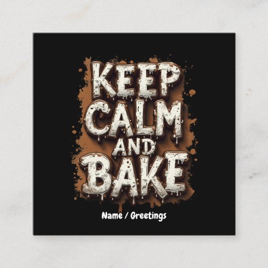 全保てのパン屋のおもしろいレシピを焼く スクエア名刺 (正面)