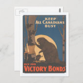 全保カナダ忙し ポストカード (正面/裏面)