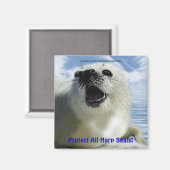 全保護竪琴の封印！かわいいワイルドライフマグネット マグネット (正面/裏面)