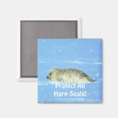 全保護竪琴の封印！ワイルドライフマグネット マグネット (正面/裏面)