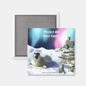 全保護竪琴の封印！ワイルドライフマグネット マグネット (正面/裏面)