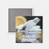 全保護竪琴の封印！ワイルドライフマグネット マグネット (正面/裏面)