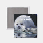 全保護竪琴の封印！ワイルドライフマグネット マグネット (正面/裏面)