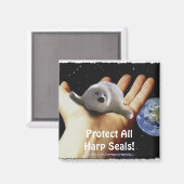 全保護竪琴の封印！ワイルドライフマグネット マグネット (正面/裏面)