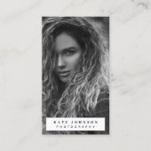 全写真モダン縦写真QRコード 名刺 (正面)