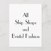 全出荷形態およびブリストルファッション型はがき ポストカード (正面)