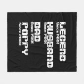 全名日付年凡例夫パパポピー フリースブランケット (正面(横))