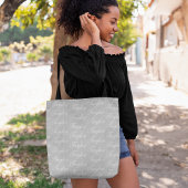 全名緑と灰色のモノグラム トートバッグ