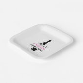 全名門私立校風の体に向かって走る ペーパープレート (傾斜あり)