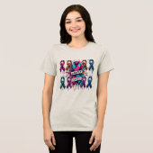 全吸色のがん トライブレンドTシャツ (正面全面)