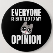 全員が自分の意見ボタンの権利を持っている 缶バッジ (正面)
