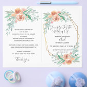 全員が1回の出欠、招待、披露宴、詳細 チラシ (シングル)