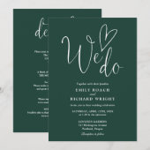 全員でエメラルドグリーンのハートを結婚やる 招待状 (正面/裏面)
