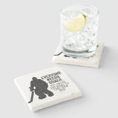 全員にゴールが必要（ホッケー） ストーンコースター (横)